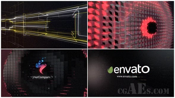 高科技LOGO包装-VIDEOHIVE – HI-TECH LOGO ANIMATION 23908364