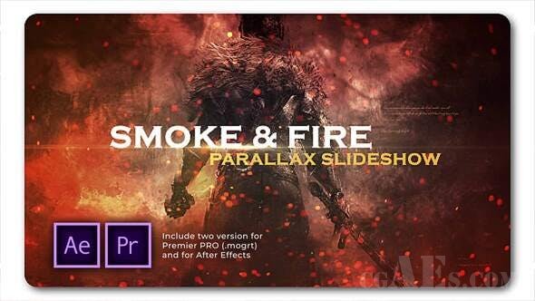 烟火视差幻灯片-VIDEOHIVE – SMOKE N FIRE PARALLAX SLIDESHOW – 29682080