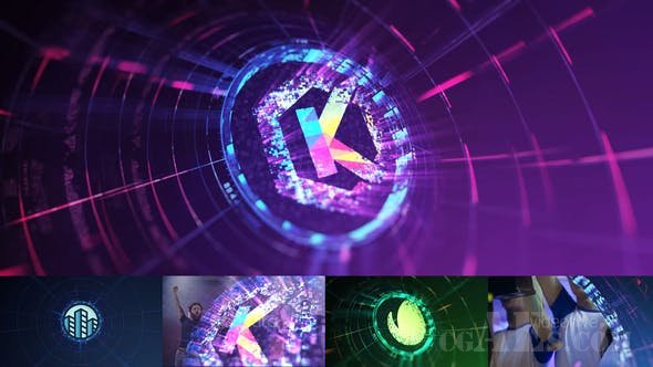 LOGO图标转场-VIDEOHIVE – TECH LOGO TRANSITION AND END V2 29529373