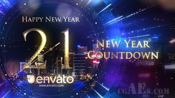 2021年新年倒计时模板-VIDEOHIVE – NEW YEAR COUNTDOWN – 29654005