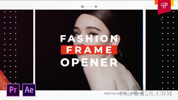 时尚卡帧幻灯片-VIDEOHIVE – FASHION FRAME OPENER – 25016655