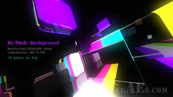 VJ背景动画-VIDEOHIVE HI-TECH BACKGROUND 22593447