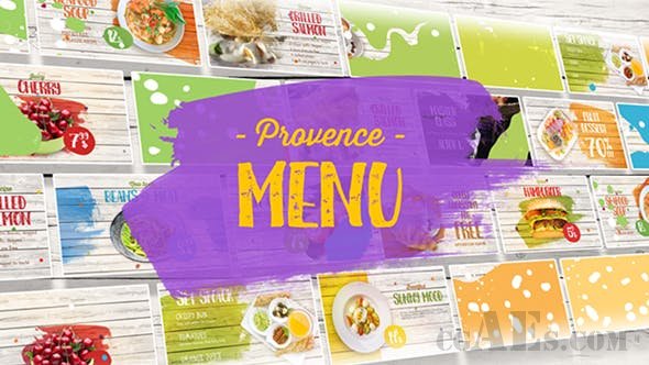 菜单视频模板-VIDEOHIVE – PROVENCE MENU – 21466284