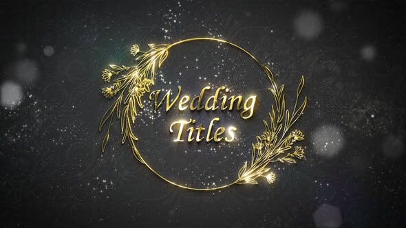 结婚头衔花纹动画素材AE视频模版 Floral Wedding Titles