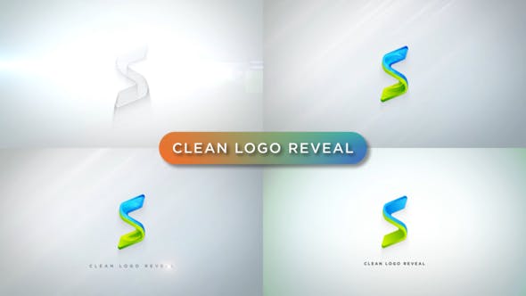 简洁干净LOGO包装AE模版Clean Logo Reveal
