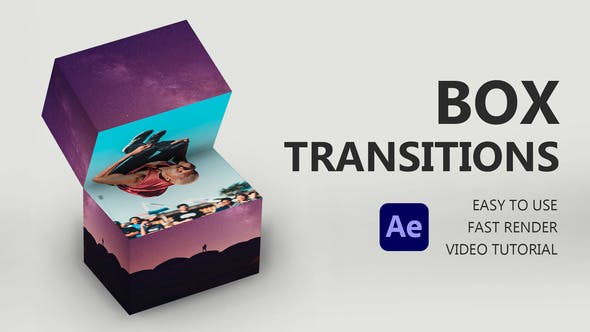 魔方效果视频转场Box Transitions for After Effects