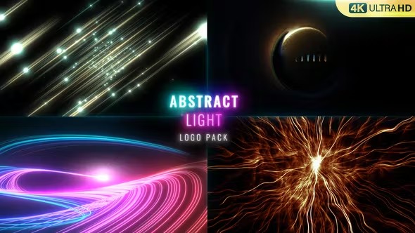 抽象光效LOGO片尾AE模版Abstract Light Logo Pack