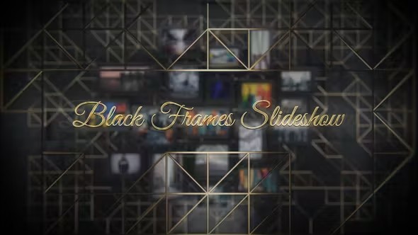 黑色相框相片幻灯片展示Black Frames Slideshow
